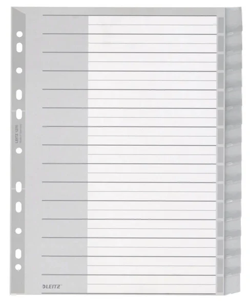 LEITZ Ordnerregister 1276 DIN A4 Vollformat,...