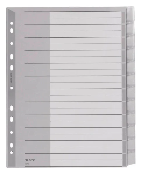 LEITZ Ordnerregister 1274 DIN A4 Vollformat,...