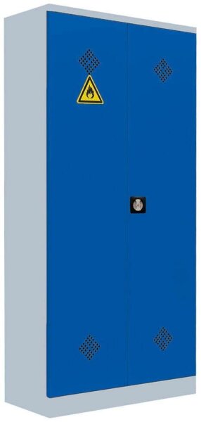 LÜLLMANN Umweltschrank 566251 enzianblau, lichtgrau 4 Fachböden 91,6 x 42,2 x 195,0 cm, aufgebaut, 1 St.