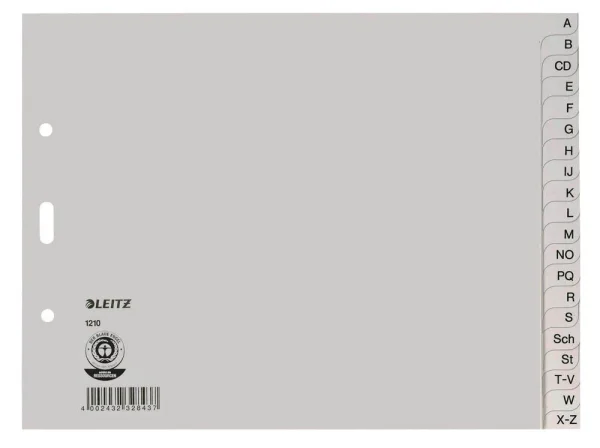 LEITZ Ordnerregister 1210 DIN A4 Halbformat,...