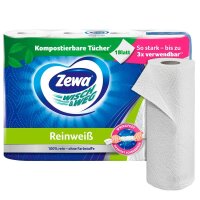 Zewa Küchenrollen WISCH&WEG Reinweiss 2-lagig, 4...