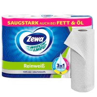 Zewa Küchenrollen WISCH&WEG Reinweiss 2-lagig, 4 Rollen