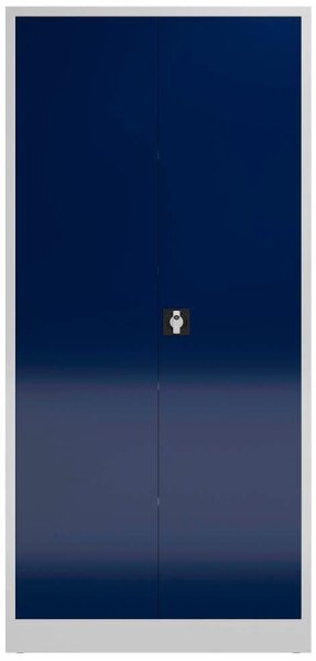 ClassiX Putzmittelschrank X-545541 enzianblau, lichtgrau 4 Fachböden 92,0 x 42,0 x 194,5 cm, aufgebaut, 1 St.