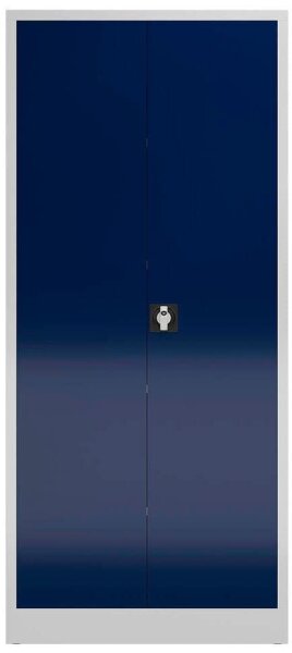 ClassiX Putzmittelschrank X-545521 enzianblau, lichtgrau 4 Fachböden 80,0 x 38,0 x 180,0 cm, aufgebaut, 1 St.