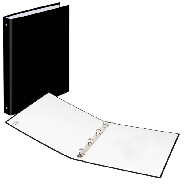 DONAU Ringbuch 4-Ringe schwarz 2,5 cm DIN A4, 1 St.