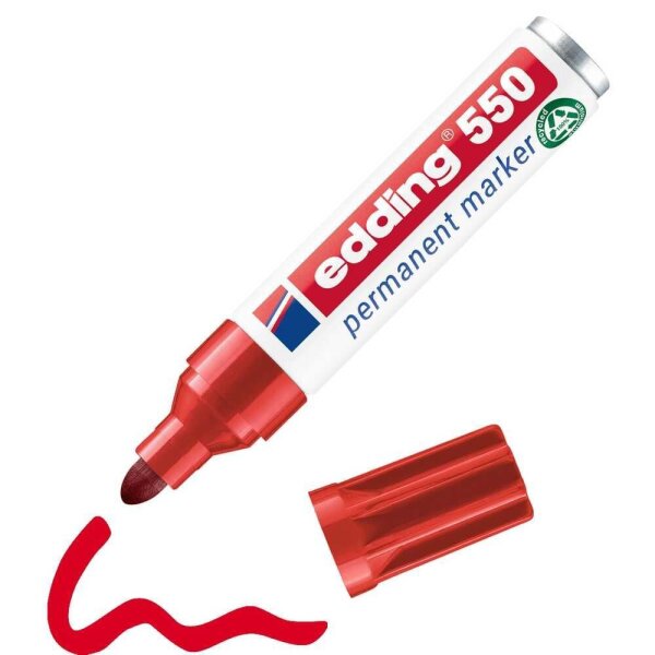 edding 550 Permanentmarker rot 3,0 - 4,0 mm, 1 St.