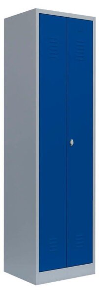 LÜLLMANN Spind enzianblau, lichtgrau 510421, 1 Schließfach 60,0 x 50,0 x 180,0 cm