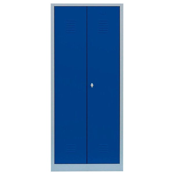 LÜLLMANN Spind enzianblau, lichtgrau 515711, 1 Schließfach 80,0 x 50,0 x 180,0 cm