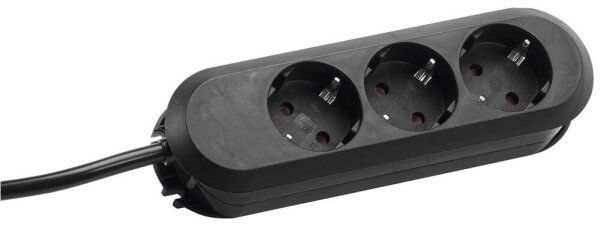 BACHMANN SMART 3-fach Steckdosenleiste 1,5 m schwarz