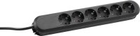 BACHMANN SMART 6-fach Steckdosenleiste 3,0 m schwarz