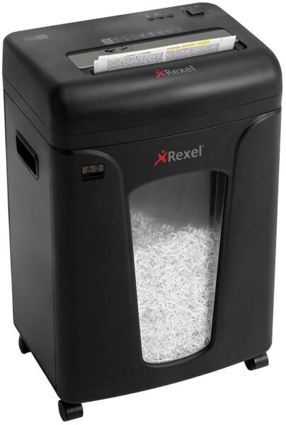 Rexel Mercury REM820 Aktenvernichter mit Partikelschnitt P-5, 2 x 15 mm, bis 8 Blatt, schwarz