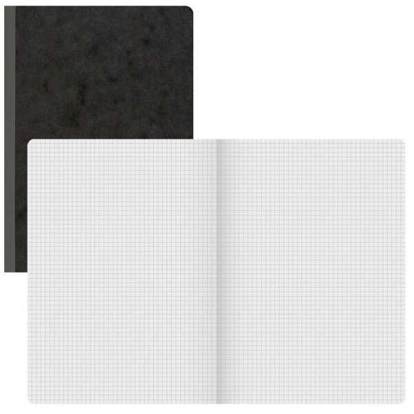 BRUNNEN Notizbuch FACT!plus DIN A5 kariert, schwarz Softcover 192 Seiten, 1 St.