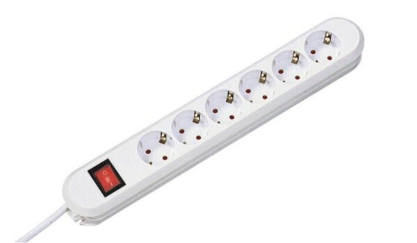 BACHMANN SMART 6-fach Steckdosenleiste mit Schalter 1,5 m weiß