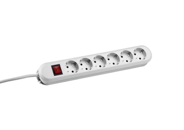 BACHMANN SMART 6-fach Steckdosenleiste mit Schalter 5,0 m weiß