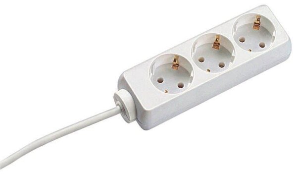 BACHMANN SELLY 3-fach Steckdosenleiste 1,5 m weiß