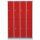 LÜLLMANN Spind feuerrot, lichtgrau 520244, 8 Schließfächer 117,0 x 50,0 x 180,0 cm
