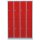 LÜLLMANN Spind feuerrot, lichtgrau 520244, 8 Schließfächer 117,0 x 50,0 x 180,0 cm