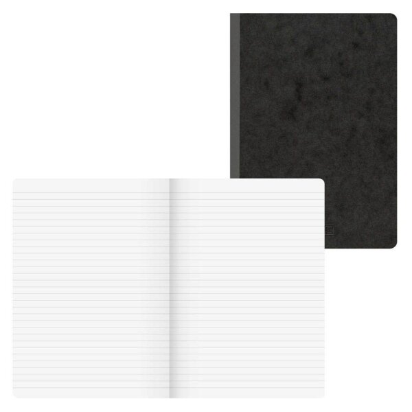 BRUNNEN Notizbuch FACT!plus DIN A5 liniert, schwarz Softcover 192 Seiten, 1 St.