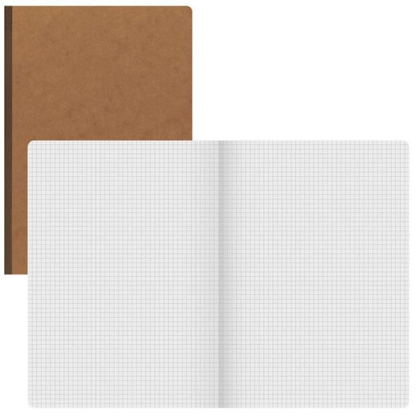 BRUNNEN Notizbuch FACT!plus DIN A4 kariert, hellbraun Softcover 192 Seiten, 1 Block