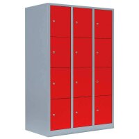 LÜLLMANN Schließfachschrank feuerrot,...