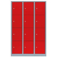 LÜLLMANN Schließfachschrank feuerrot,...