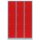 LÜLLMANN Schließfachschrank feuerrot, lichtgrau 523434, 12 Schließfächer 118,5 x 50,0 x 180,0 cm