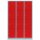 LÜLLMANN Schließfachschrank feuerrot, lichtgrau 523434, 12 Schließfächer 118,5 x 50,0 x 180,0 cm