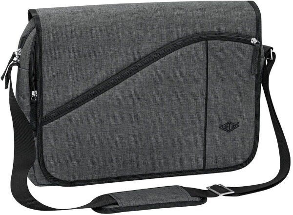 WEDO Laptoptasche Messenger Bag COLLEGE Kunstfaser grau 59353012 bis 39,6 cm (15,6 Zoll)