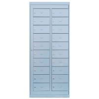 LÜLLMANN Schließfachschrank lichtgrau 526300, 20 Schließfächer 74,0 x 50,0 x 180,0 cm
