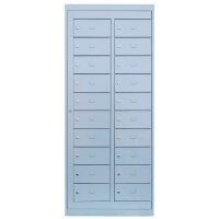 LÜLLMANN Schließfachschrank lichtgrau 526300, 20 Schließfächer 74,0 x 50,0 x 180,0 cm