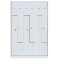 LÜLLMANN Z-Spind signalweiß 525127, 6 Schließfächer 118,5 x 50,0 x 180,0 cm