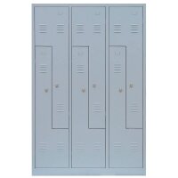 LÜLLMANN Z-Spind lichtgrau 525120, 6 Schließfächer 118,5 x 50,0 x 180,0 cm
