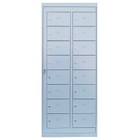 LÜLLMANN Schließfachschrank lichtgrau 526280, 16 Schließfächer 74,0 x 50,0 x 180,0 cm