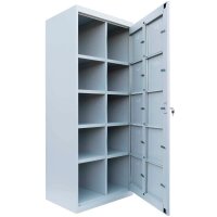 LÜLLMANN Schließfachschrank lichtgrau 526250, 10 Schließfächer 74,0 x 50,0 x 180,0 cm