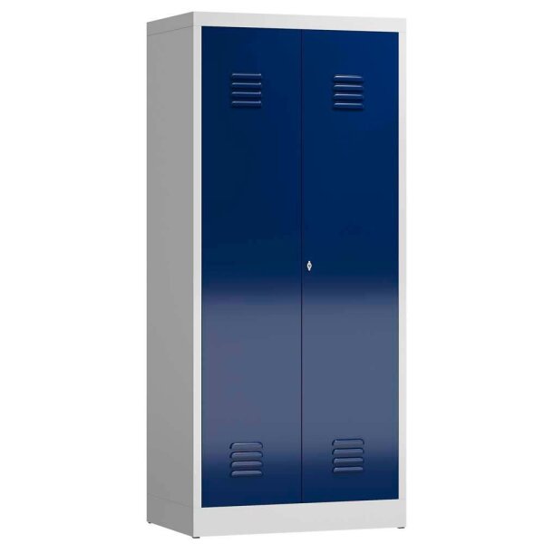 ClassiX Spind enzianblau, lichtgrau X-515711, 1 Schließfach 80,0 x 50,0 x 180,0 cm