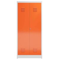 ClassiX Spind feuerrot, lichtgrau X-515714, 1 Schließfach 80,0 x 50,0 x 180,0 cm