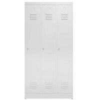 ClassiX Spind lichtgrau X-510130, 3 Schließfächer 87,0 x 50,0 x 180,0 cm