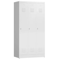 ClassiX Spind signalweiß X-510137, 3 Schließfächer 87,0 x 50,0 x 180,0 cm