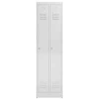 ClassiX Spind lichtgrau X-510100, 2 Schließfächer 50,0 x 50,0 x 180,0 cm