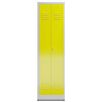 ClassiX Spind lichtgrau, zinkgelb X-510406, 1 Schließfach 50,0 x 50,0 x 180,0 cm