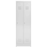 ClassiX Spind lichtgrau X-510120, 2 Schließfächer 59,0 x 50,0 x 180,0 cm