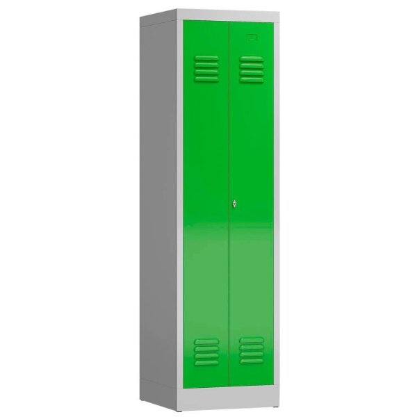 ClassiX Spind gelbgrün, lichtgrau X-510405, 1 Schließfach 50,0 x 50,0 x 180,0 cm