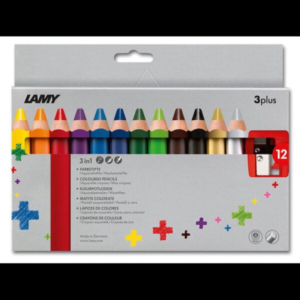 LAMY 3plus Buntstifte farbsortiert, 12 St.