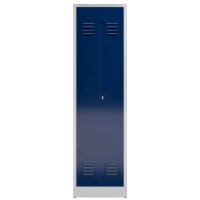 ClassiX Spind enzianblau, lichtgrau X-510701, 1 Schließfach 50,0 x 50,0 x 180,0 cm