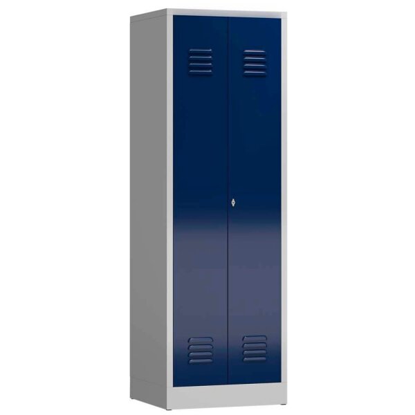 ClassiX Spind enzianblau, lichtgrau X-510711, 1 Schließfach 59,0 x 50,0 x 180,0 cm