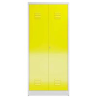 ClassiX Spind lichtgrau, zinkgelb X-515716, 1 Schließfach 80,0 x 50,0 x 180,0 cm