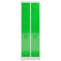 ClassiX Spind gelbgrün, lichtgrau X-520225, 4 Schließfächer 59,0 x 50,0 x 180,0 cm