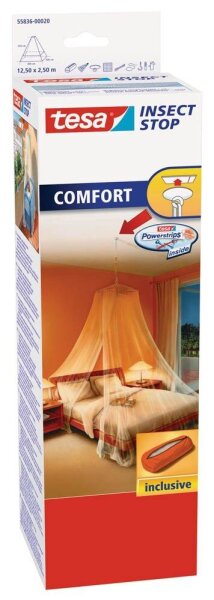 tesa Fliegengitter Insect Stop Moskitonetz COMFORT weiß 2,5 x 12,5 m