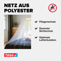 tesa Fliegengitter Insect Stop Moskitonetz COMFORT weiß 2,5 x 12,5 m