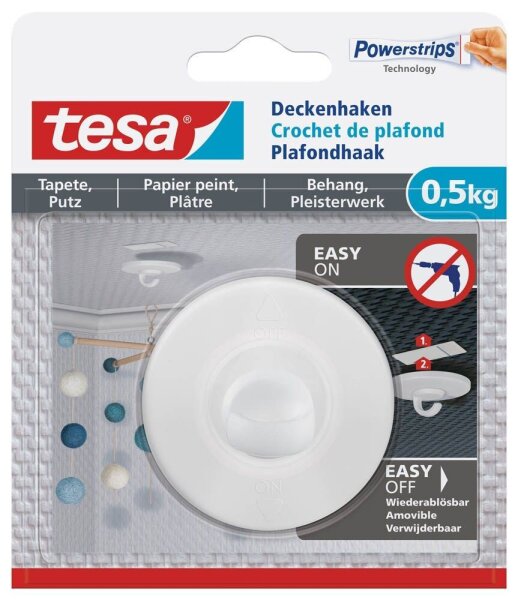 tesa Klebehaken für max. 0,5 kg, 6,0 x 6,0 cm, 1 St.